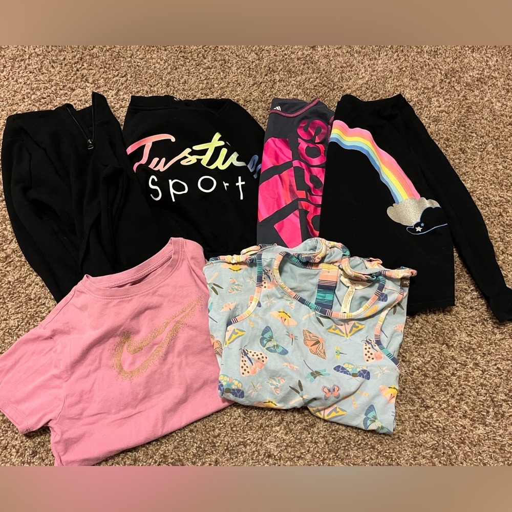 Lot of girls tops- sizes 5,6,7-8. All fit about like a 6-7